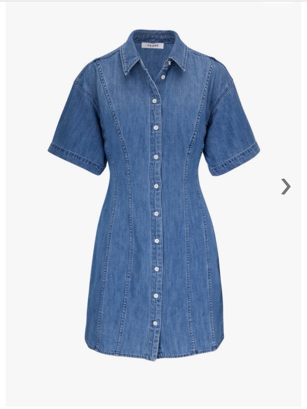 FRAME Seam Detail Denim Dress - Picture 1 of 6